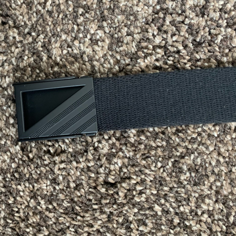 Adidas Black Belt with Geometric Buckle